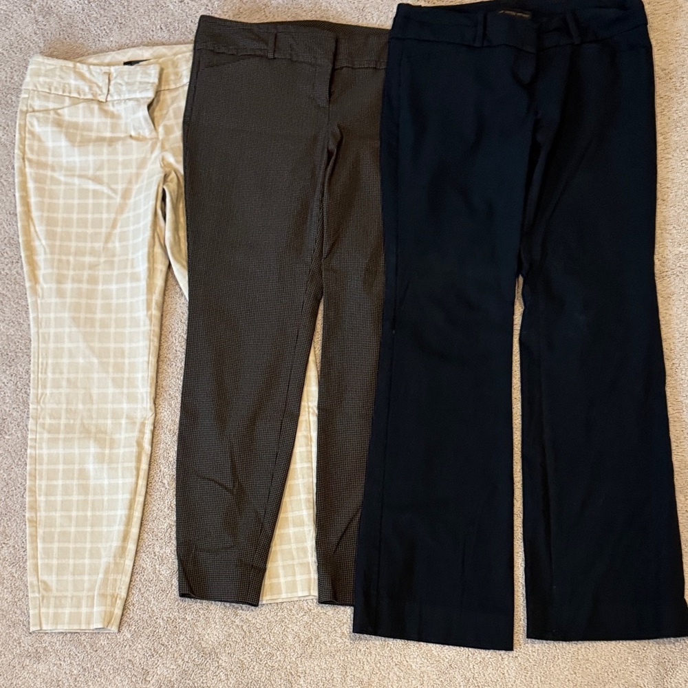 The Limited Women's Pants - Cream, Brown, and Black size 10